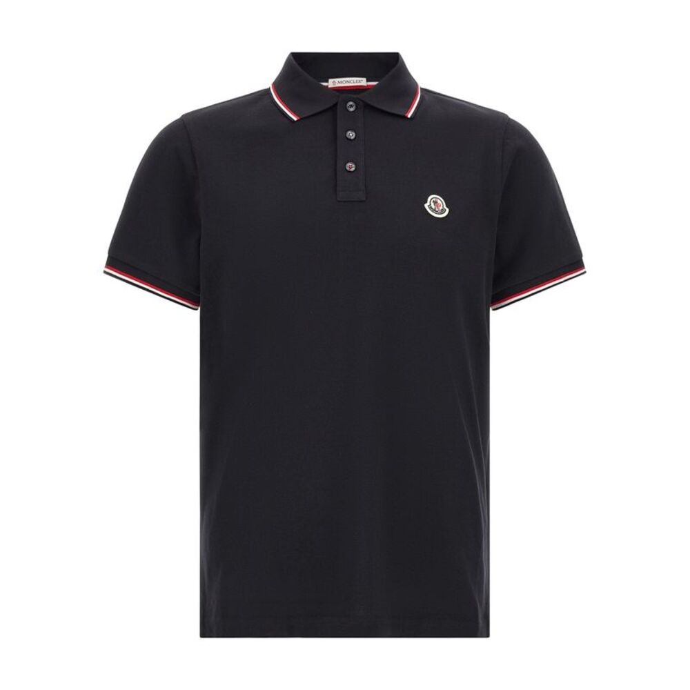 Moncler Blue Cotton Polo Men's Shirt